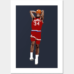 Charles Barkley Sixers Pixel Dunk Posters and Art